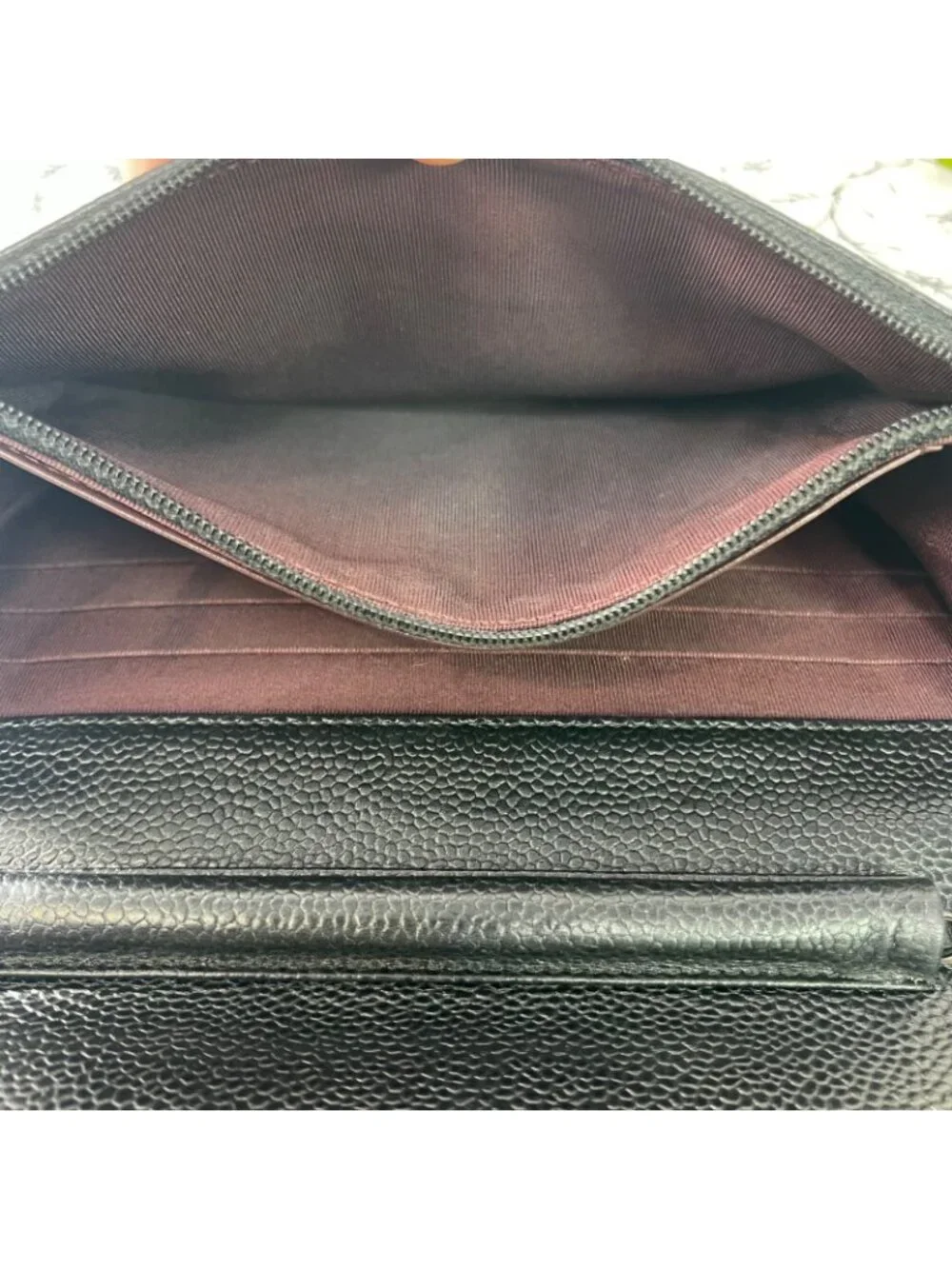 Chanel Chain Wallet Quilted Caviar Leather Shoulder Bag